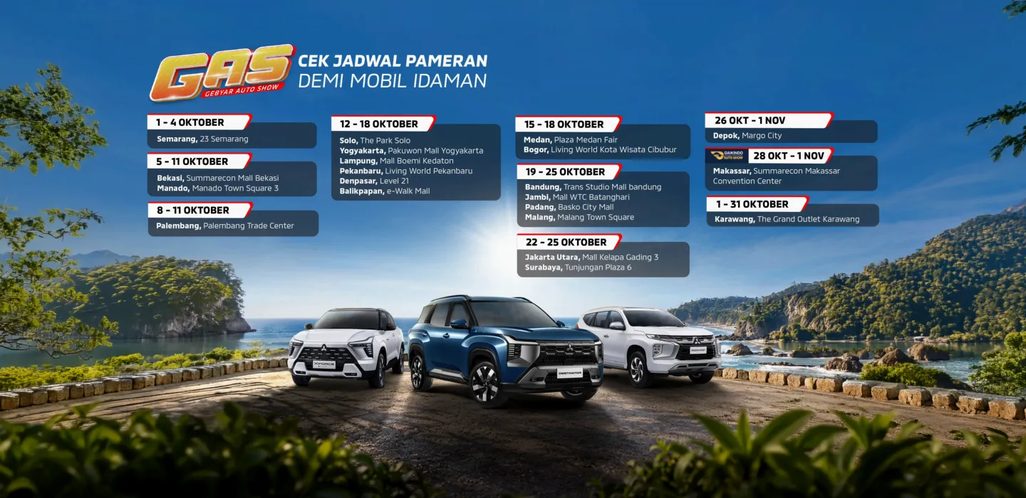 Jadwal pameran Mitsubishi Motors Oktober 2026